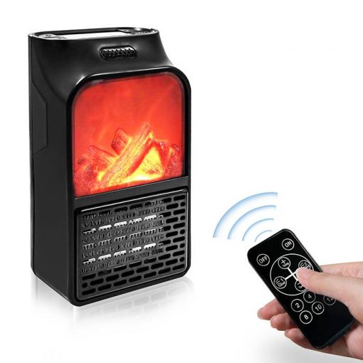 Flame Heater 500W Mini Portable Electric Fireplace Warmer